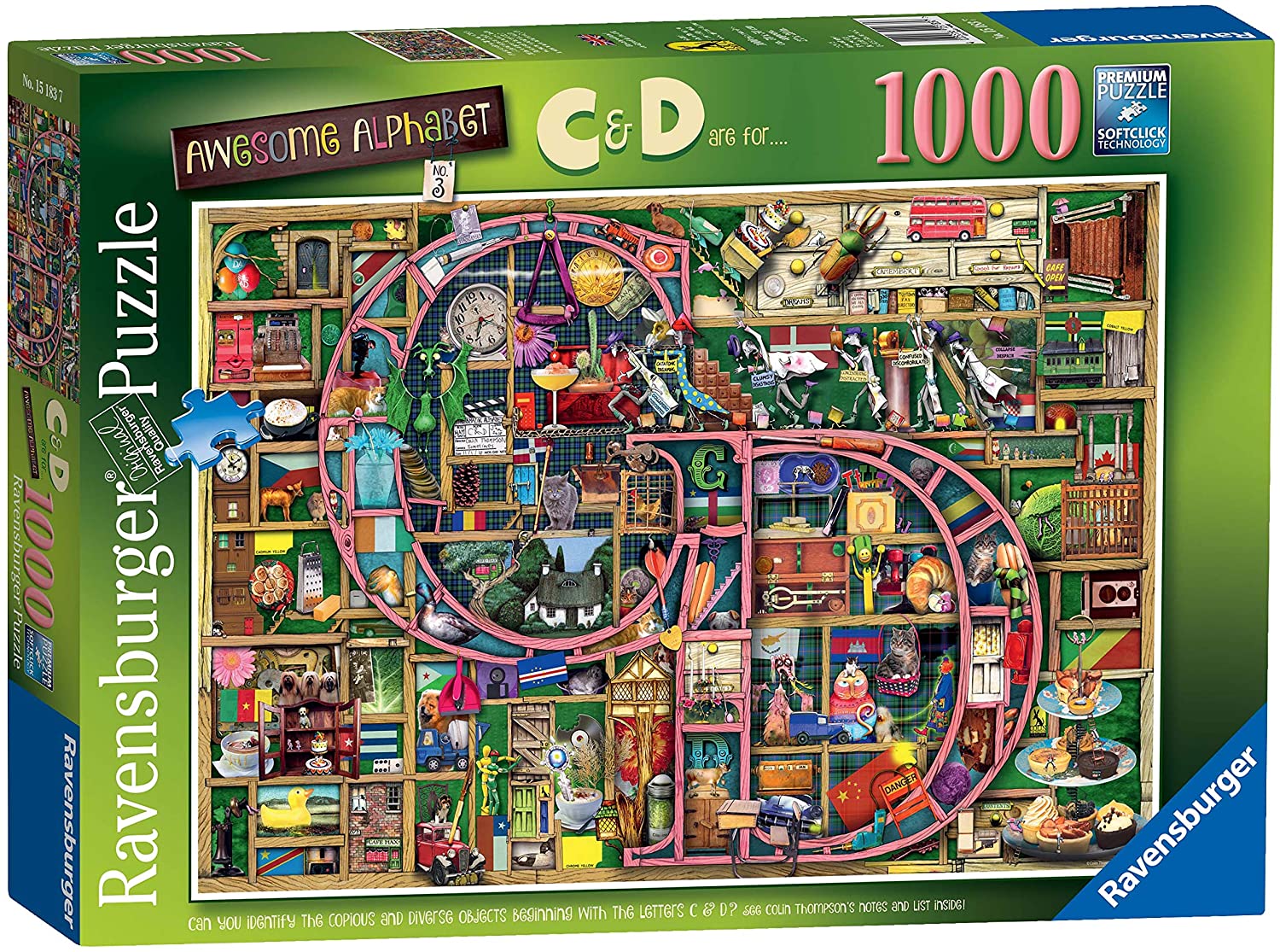 Ravensburger Colin Thompson Awesome Alphabet "C & D" 1000 Piece Puzzle image 0